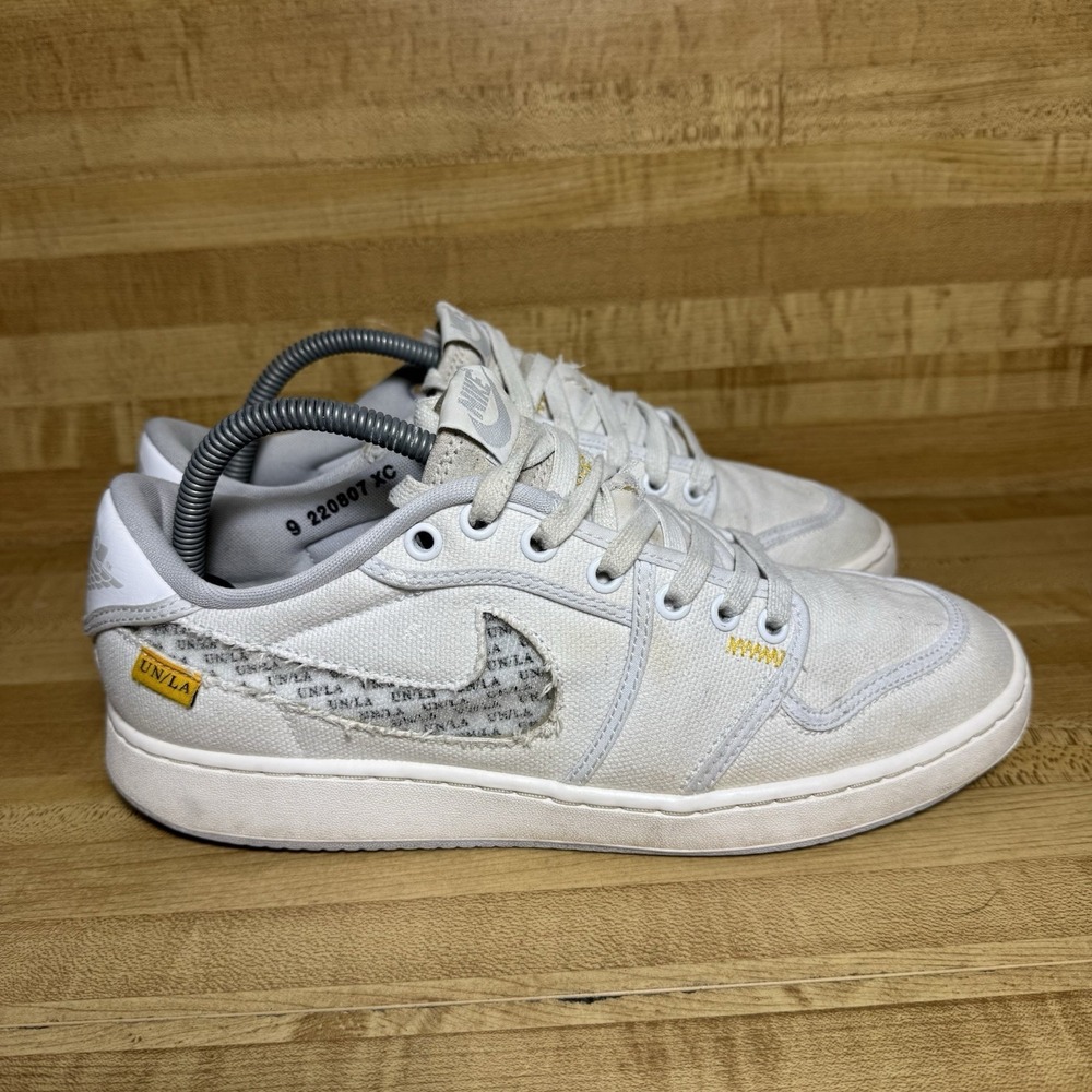Jordan 1 AIKO Union LA Shoes Men's Size 9 Athletic Basketball White Grey‎ Rare